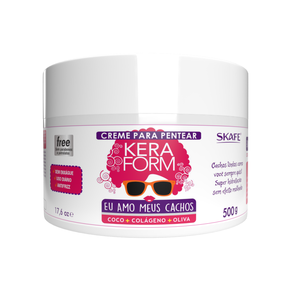 7898658626535 Kera Form – Eu Amo Meus Cachos Leave in Brushing Cream كريم تصفيف للشعر الكيرلي – جوز الهند + الكولاجين + زيت الزيتون