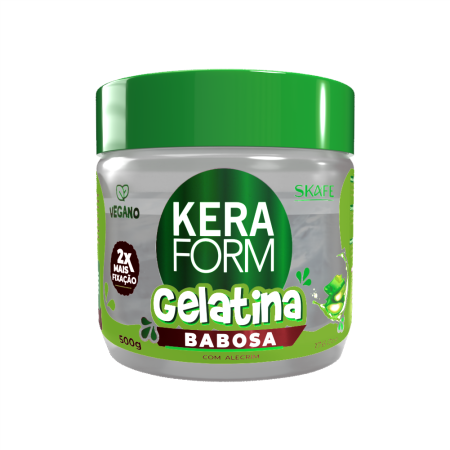 Skafe KeraForm Gelatina Babosa Curl Defining Gel – Aloe Vera & Rosemary – Strong Hold